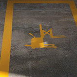 area demarcada y señalizada como zona de autoelevador